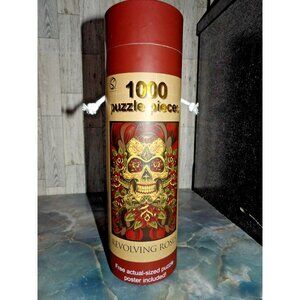 The Supply Line Jigsaw Puzzle Revolving Roses Skull 1000 Piece 20"x28" Poster